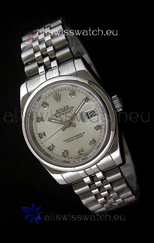 Rolex Datejust Mens Japanese Replica Watch in White Dial
