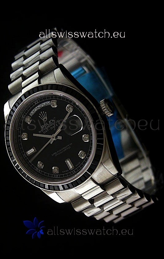 Rolex Day Date 2008 Japanese Replica Watch in Diamond Markers