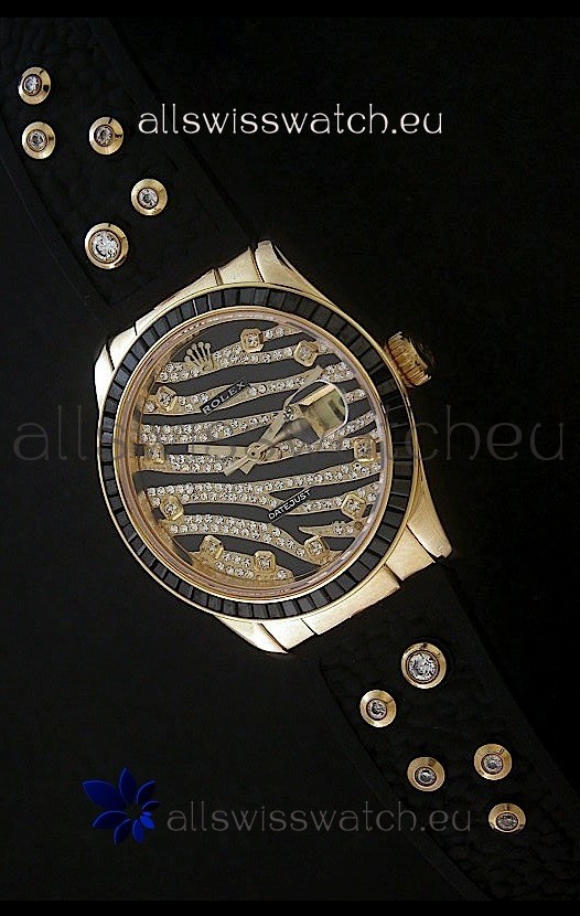 Rolex DateJust Gold Diamond Japanese Replica Watch