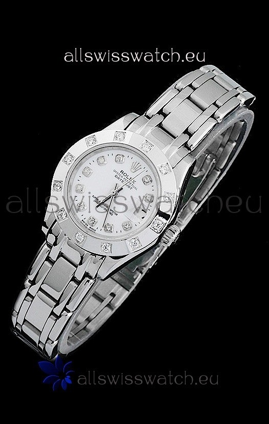 Rolex Datejust Ladies Swiss Replica Ladies Watch in Diamond Markers