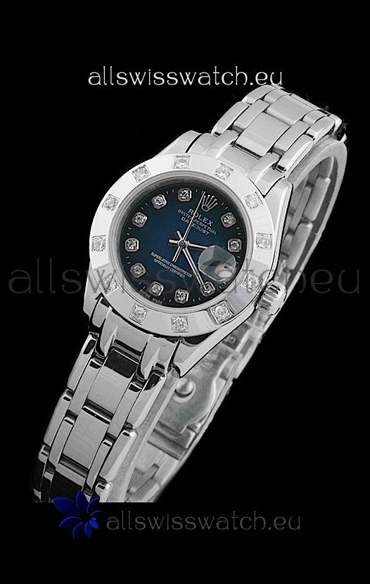 Rolex Datejust Ladies Swiss Replica Ladies Watch in Dark Blue Dial