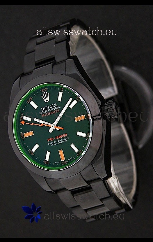 Rolex Pro-Hunter Milgauss Swiss Replica PVD Watch