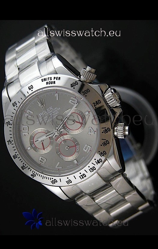 Rolex Daytona Japanese Replica Steel Watch in Arabic Markers 