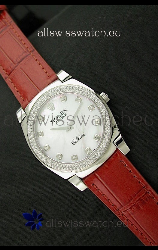Rolex Cellini Japanese Replica Watch in Diamond Hour Markers