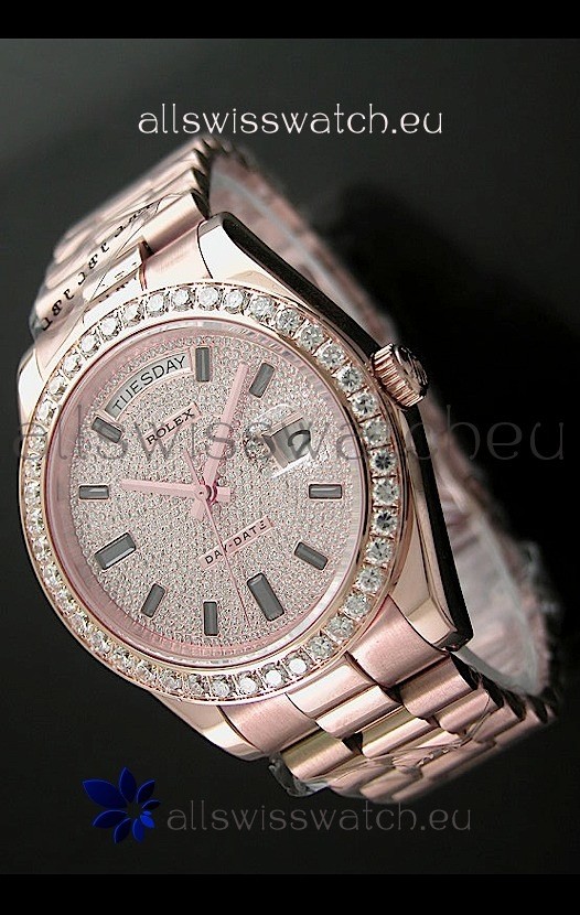 Rolex Day Date Swiss Automatic Rose Gold Watch