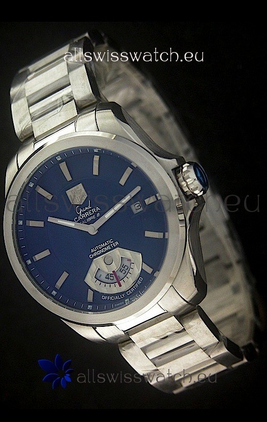 Tag Heuer Grand Carrera Calibre Swiss Automatic Watch in Blue Dial