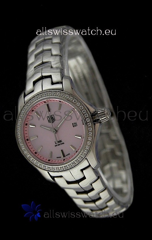 Tag Heuer Link Swiss Ladies Pink Watch