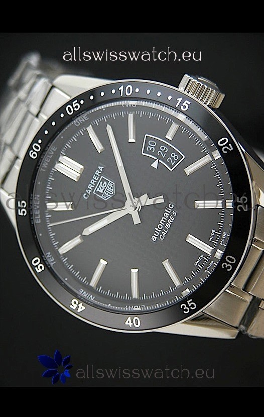 Tag Heuer Carrera Calibre 5 Swiss Replica Black Dial Watch