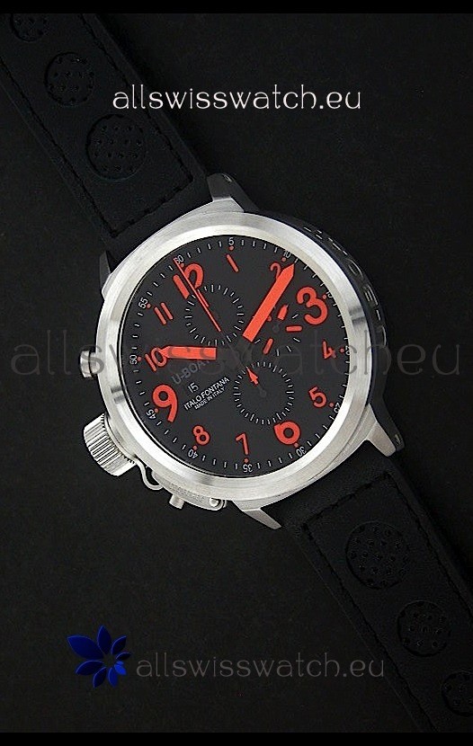 U-Boat Flightdeck Watch in Black Dial