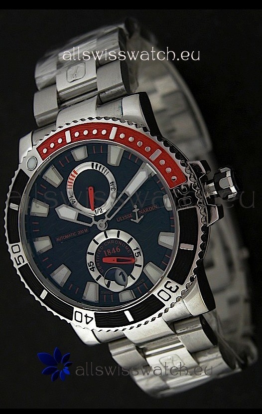 Ulysse Nardin Maxi Marine Diver Swiss Watch in Black Dial
