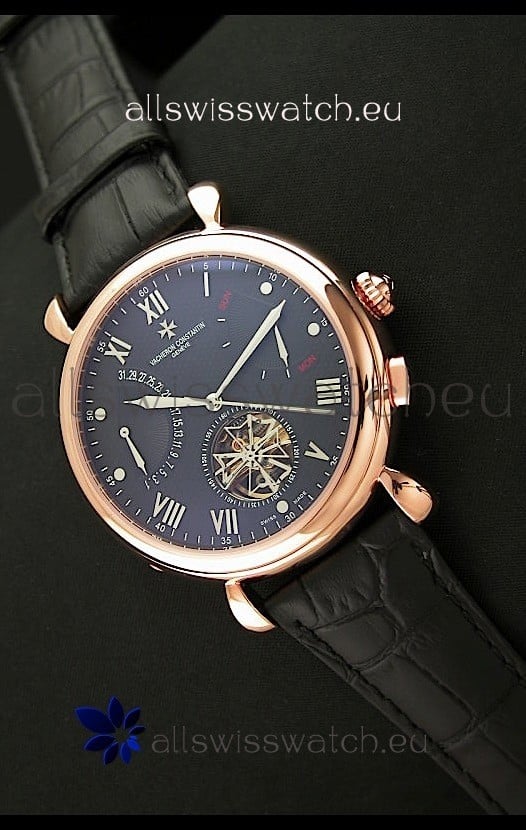 Vacheron Constantin Reserve Tourbillon Japanese Replica Watch in Rose Gold