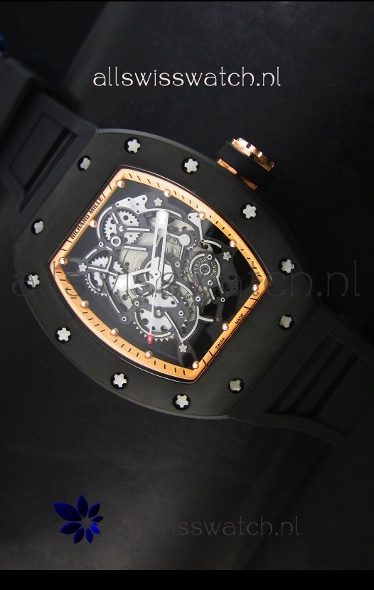 Richard Mille RM055 Bubba Watson Swiss Replica Watch in Golden Indexes