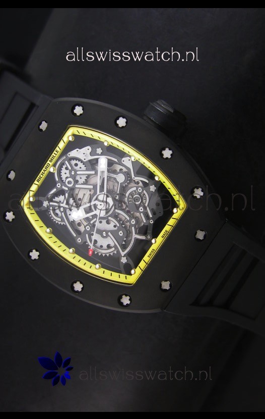 Richard Mille RM055 Bubba Watson Swiss Replica Watch in Yellow Indexes