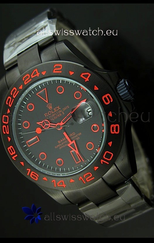 Rolex Explorer II Bamford Stealth and Flame Edition PVD Strap Replica Watch