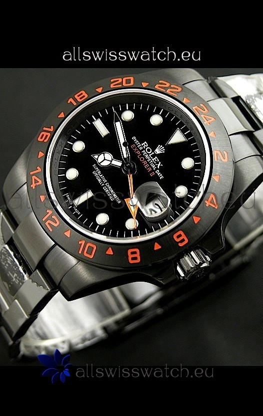 Rolex Explorer II Japanese Replica Automatic Black PVD Watch 