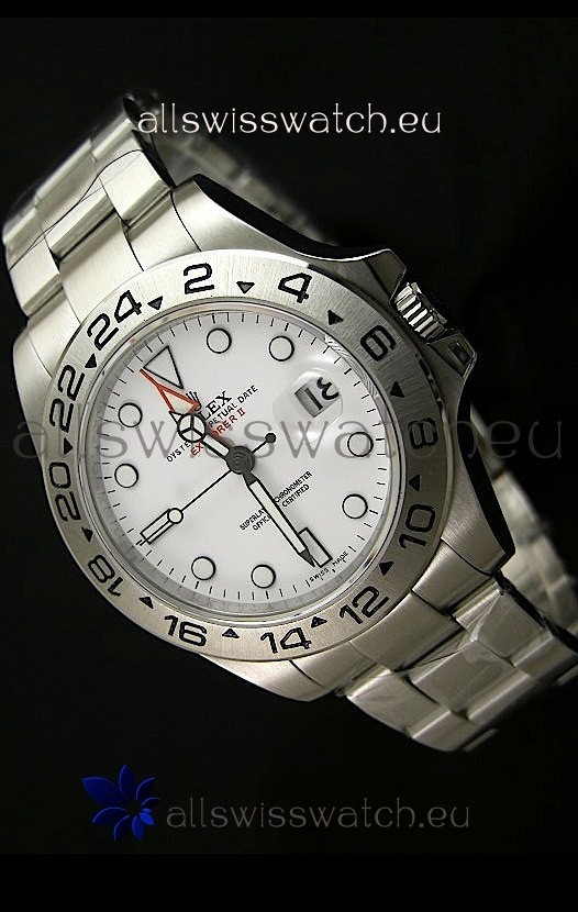 Rolex Explorer II Japanese Replica Automatic Black Steel Watch 43MM