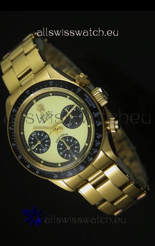 Rolex Daytona 6263 Cosmograph White Dial in Gold Case