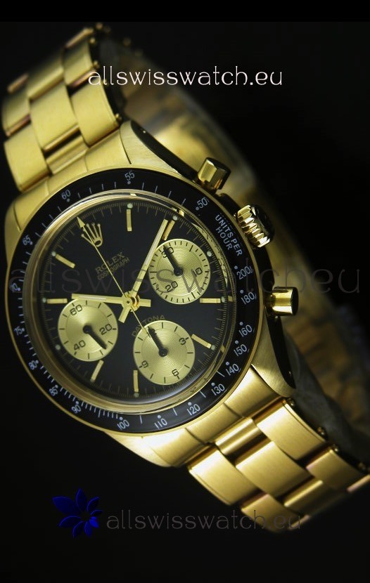 Rolex Daytona 6263 Cosmograph Black Dial in Gold Case
