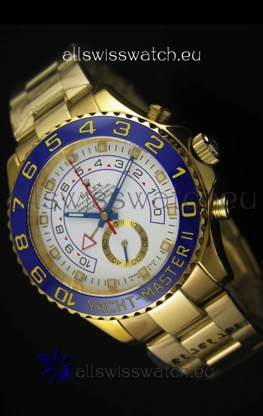 Rolex Yachtmaster II Yellow Gold - 1:1 Ultimate Replica (Working Stopwatch)