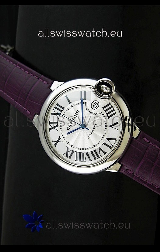 Cartier Ballon de Swiss Replica Automatic Watch in White Dial