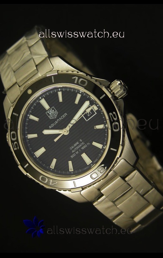 Tag Heuer Aquaracer Calibre 5 Black Dial Swiss Watch - 1:1 Mirror Edition