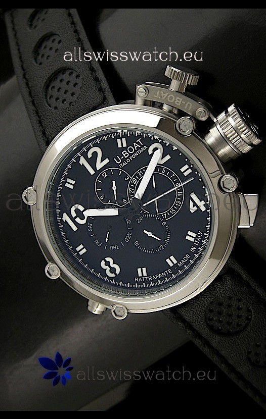 U-Boat Flightdeck Rattrapante Japanese Automatic Watch in Steel Casing