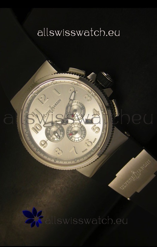 Ulysse Nardin Marine Chronograph Stainless Steel Arabic Dial - 1:1 Mirror Replica