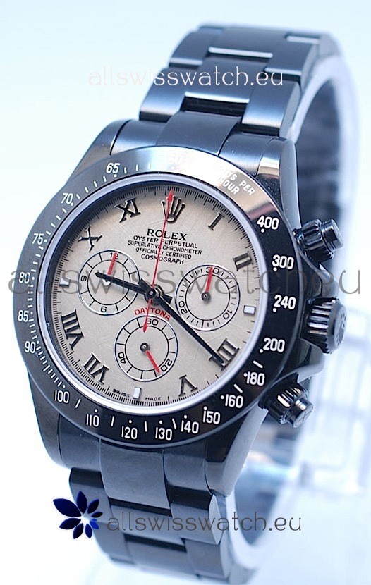 Rolex Daytona Cosmograph Project X Design Black Out Edition Series II Swiss Watch in Pink Pearl Dial 