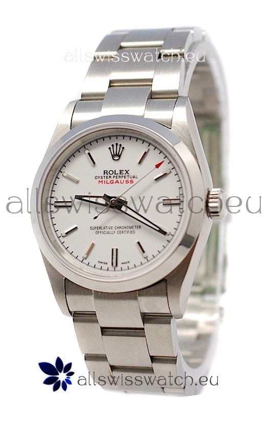 Rolex Milgauss Swiss Replica Watch - 40MM Off White Dial