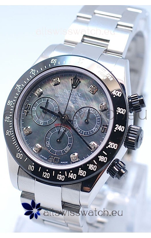 Rolex Project X Daytona Limited Edition Series II Cosmograph MonoBloc Cerachrom Swiss Watch in Black Pearl Dial
