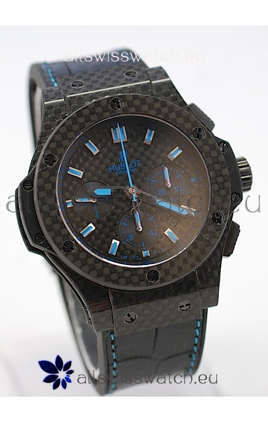 Hublot Big Bang All Carbon Swiss Replica Watch in Blue