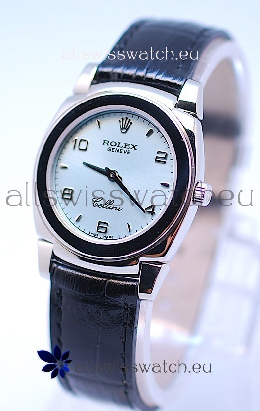 Rolex Cellini Cestello Ladies Swiss Replica Watch in Silver Dial