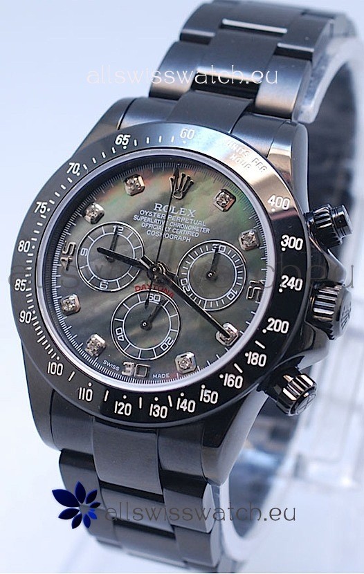 Rolex Daytona Cosmograph Project X Design Black Out Edition Series II Swiss Replica Watch in Black Pearl Dial