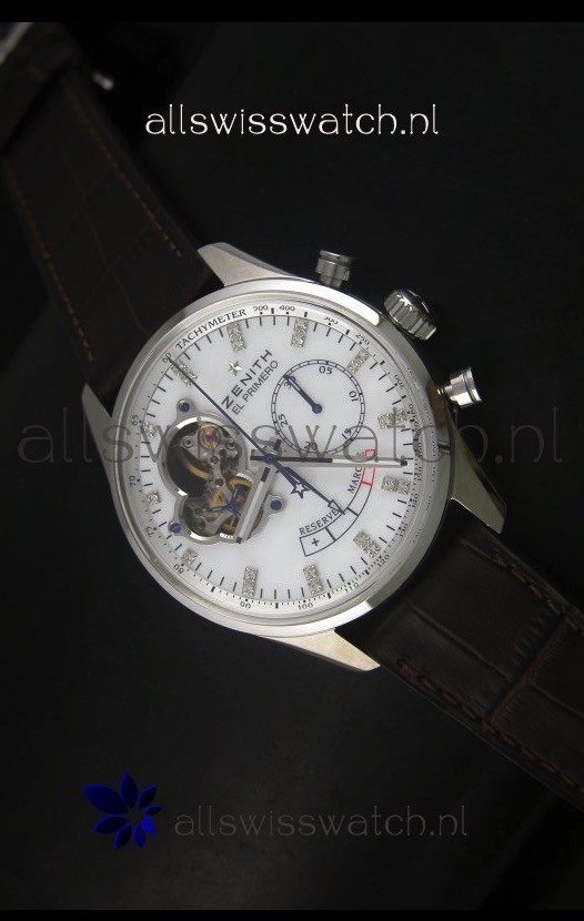 Zenith El Primero Chronomaster Handwind Power Reserve 42MM Replica Watch White Dial
