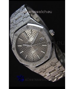 Audemars Piguet Royal Oak Frosted Self-Winding White Gold Grey Dial 1:1 Mirror Replica Watch 