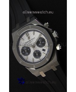Audemars Piguet Royal Oak Chronograph White Dial Rubber Strap Swiss Replica Watch 