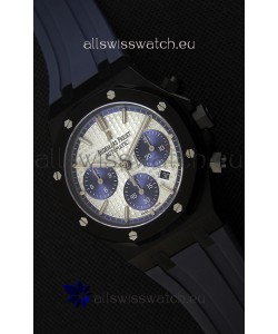 Audemars Piguet Royal Oak Chronograph Silver Toned Dial Blue Subdials Swiss Replica Watch