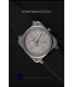 Bell & Ross BR03-92 Horolum Grey Dial Rubber Strap Swiss Replica Watch 1:1 Mirror Replica