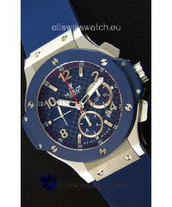 Hublot Big Bang Blue Steel Carbon Dial Swiss Replica Watch 1:1 Mirror Replica