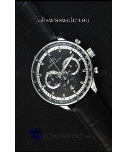 IWC Schaffhausen Japanese Replica Watch Quartz Movement in Black Dial 