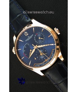 Jaeger LeCoultre Master Geographic Power Reserve Pink Gold Swiss Replica Watch 