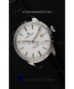 Jaeger LeCoultre Geophysic True Second Steel Case Watch White Dial 