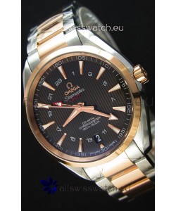 Omega Seamaster Aqua Terra GMT 150M 43MM 1:1 Mirror Replica Watch Two Tone Case