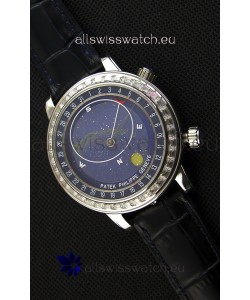 Patek Philippe Grand Complication 6102P Celestial Moon Age Blue Dial Swiss Replica Watch 