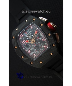 Richard Mille RM011 Romain Grosjean Lotus F1 Edition Forged Carbon Case Swiss Watch 