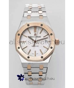 Audemars Piguet Royal Oak 37MM Two Tone White Dial Watch in 3120 Movement - 1:1 Mirror Replica