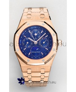 Audemars Piguet Royal Oak Perpetual Calendar Swiss Replica 904L Steel in Rose Gold Casing