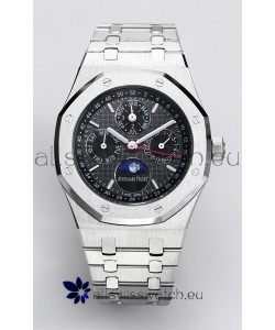 Audemars Piguet Royal Oak Perpetual Calendar Swiss Replica 904L Steel - Black Dial 