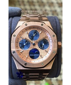 Audemars Piguet Royal Oak Perpetual Calendar Swiss Replica 904L Steel in Rose Gold Casing