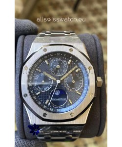 Audemars Piguet Royal Oak Perpetual Calendar Swiss Replica 904L Steel in Steel Blue Dial